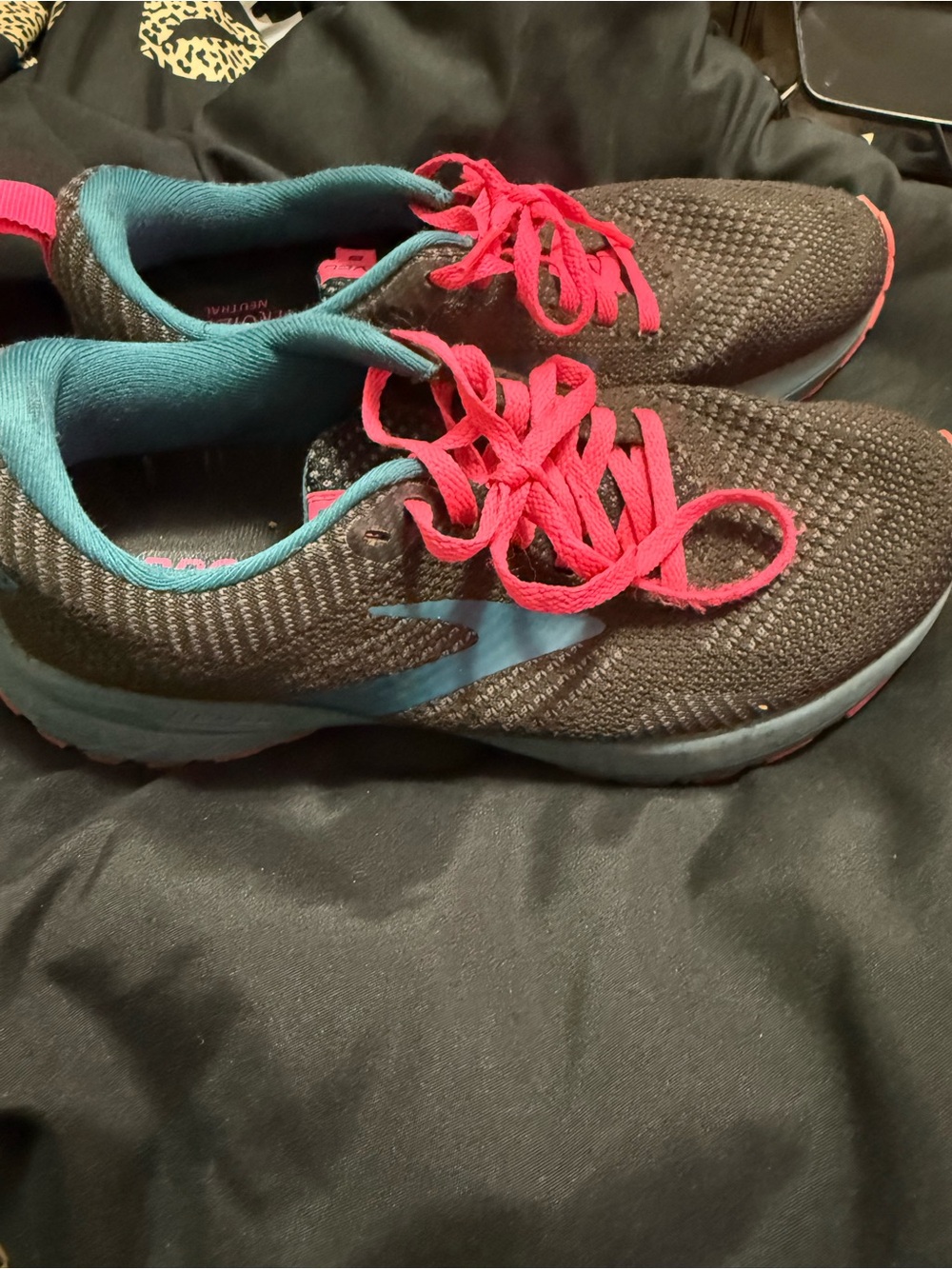 Brooks Women's Athletic Shoes in Black, Teal & Pink